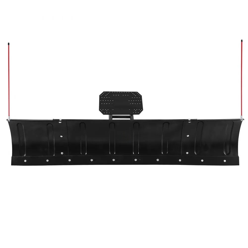 Adjustable ATV UTV Snow Plow Blade, 43–72 Inch Steel Plow Kit with Rubber Flaps