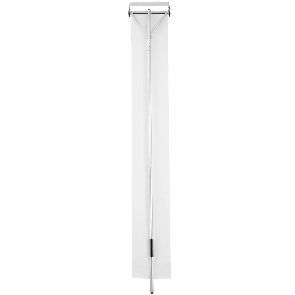 30 ft Roof Snow Rake with 19-Inch Blade, Slide Cloth and Rolling Wheels