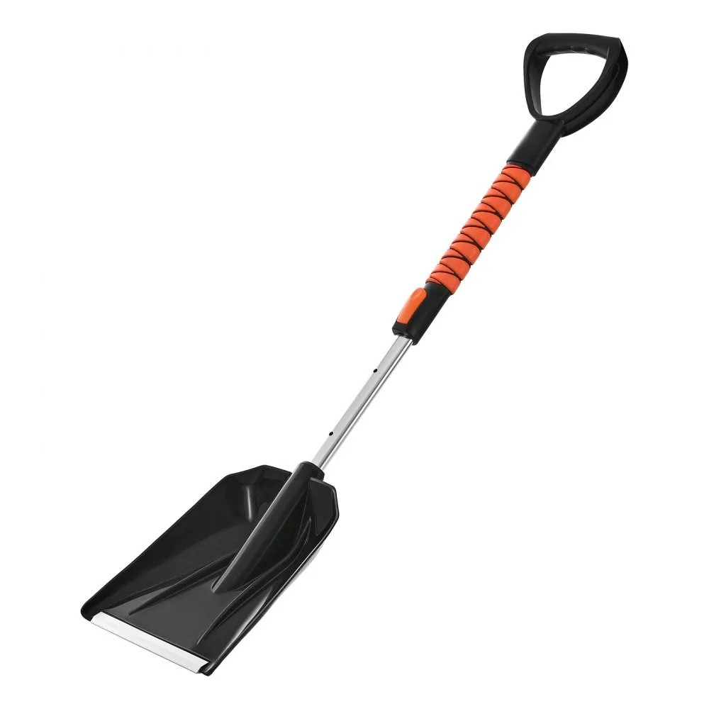 42-Inch Extendable Snow Brush and Ice Scraper with 180° Pivoting Brush Head