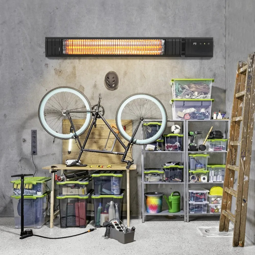 1500W Infrared Space Heater with Remote Control, 9 Speeds and Timer