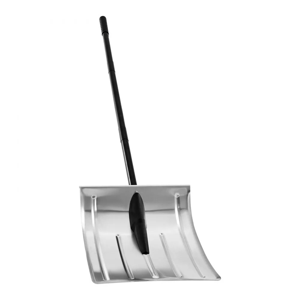 16-Inch Aluminum Snow Shovel with Non-Slip Grip for Driveways