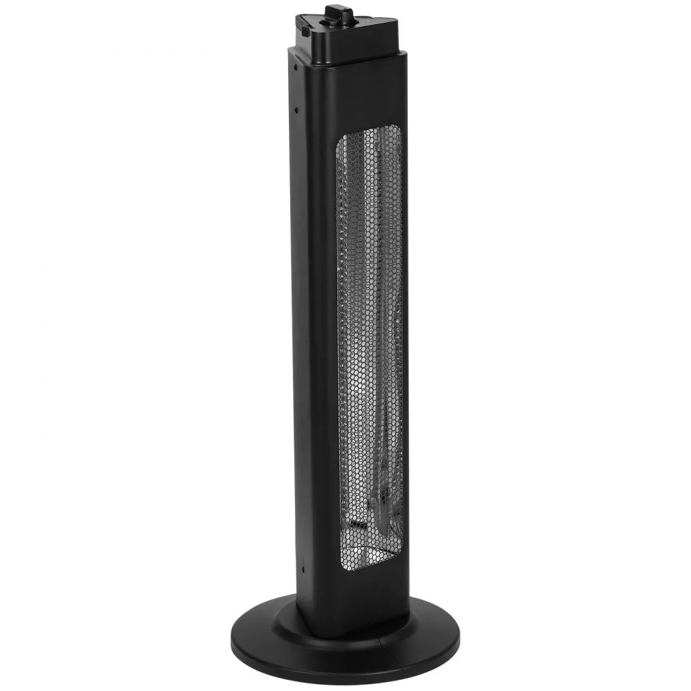 1500W Oscillating Infrared Space Heater, 2 Speeds, Timer, 31.5-Inch Black