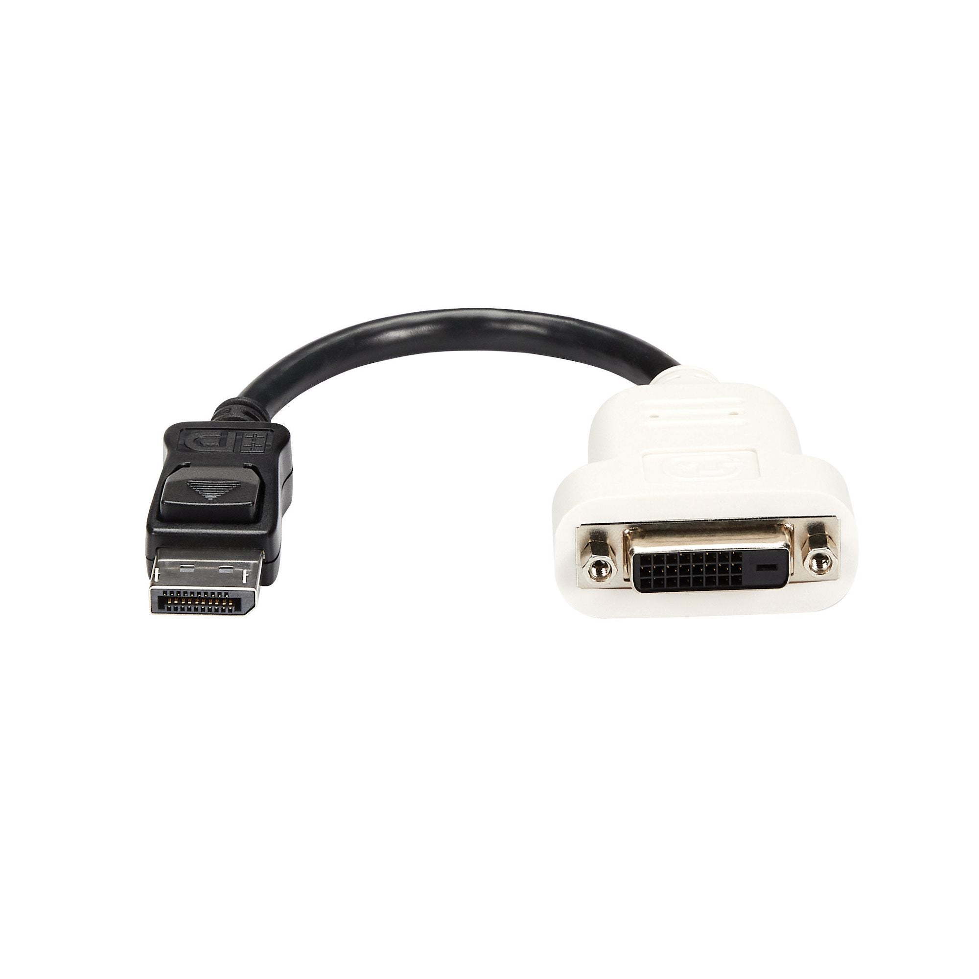 DisplayPort to DVI Adapter - DisplayPort to DVI-D Adapter/Video Converter - 1080p - DP 1.2 to DVI Monitor/Display Cable Adapter Dongle - DP to DVI Adapter - Latching DP Connector 