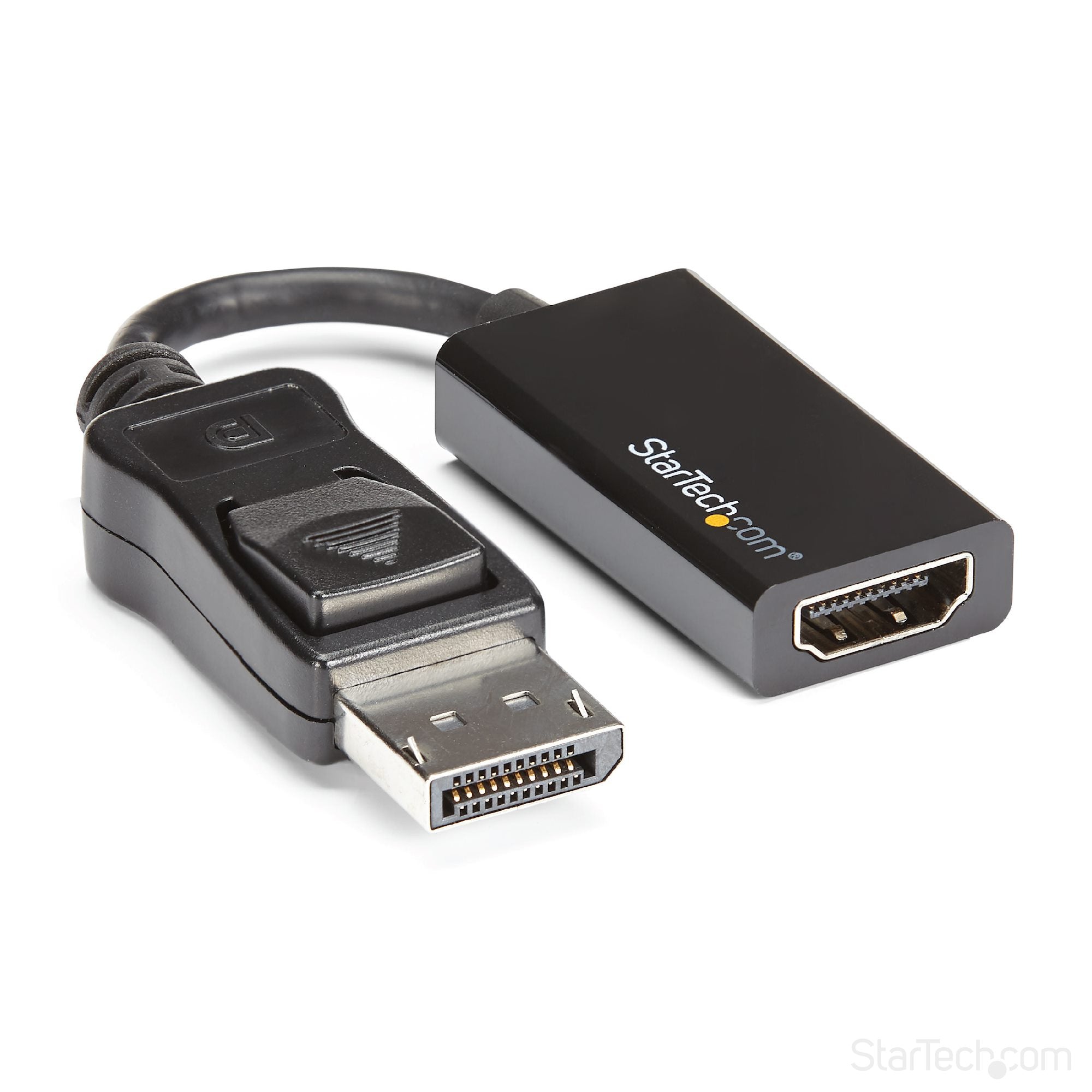 DisplayPort to HDMI Adapter - 4K 60Hz Active DP 1.4 to HDMI 2.0 Video Converter - DP to HDMI Monitor/TV/Display Cable Adapter Dongle - Latching DP Connector 