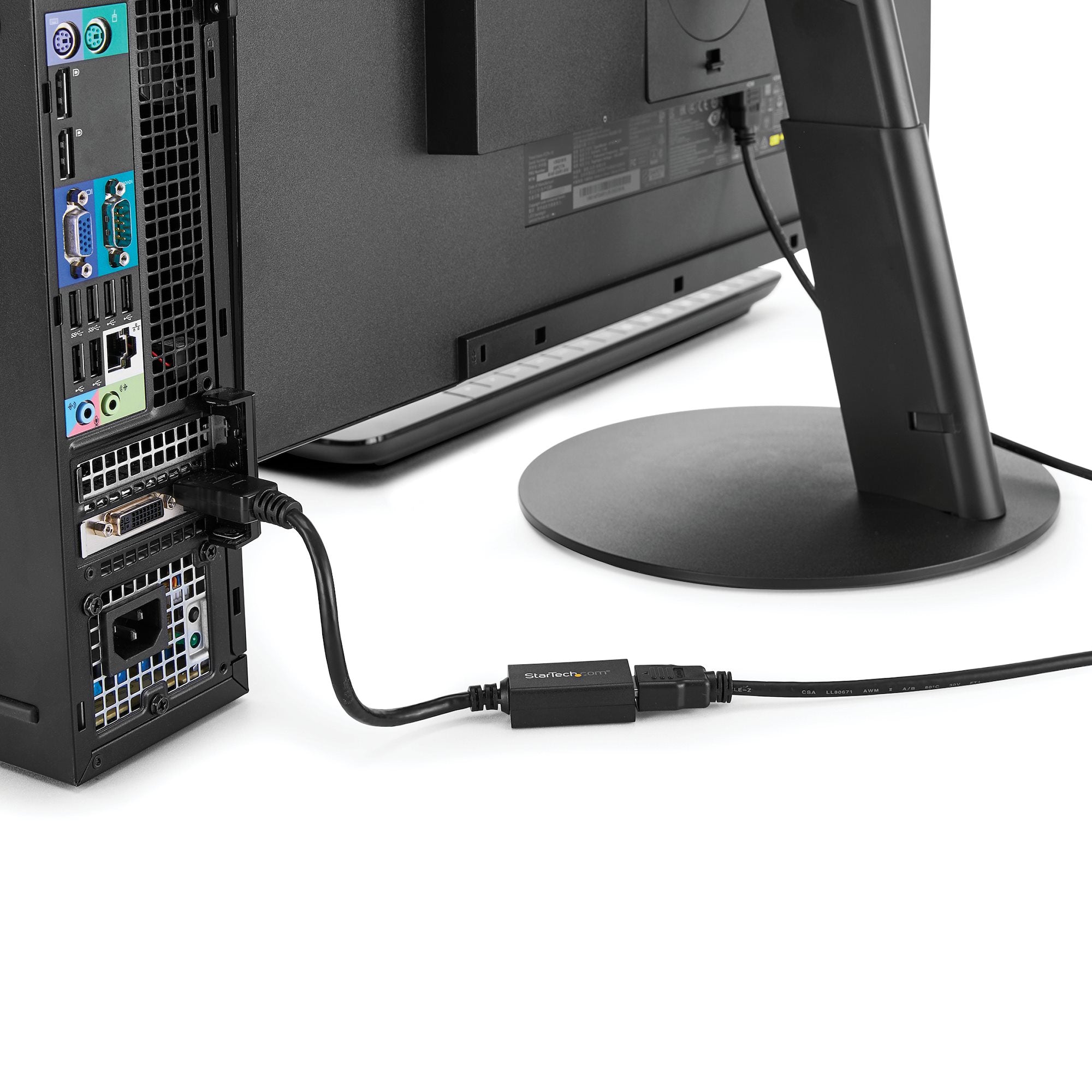 DisplayPort to HDMI Adapter - DP 1.2 to HDMI Video Converter 1080p - DP to HDMI Monitor/TV/Display Cable Adapter Dongle - Passive DP to HDMI Adapter - Latching DP Connector 