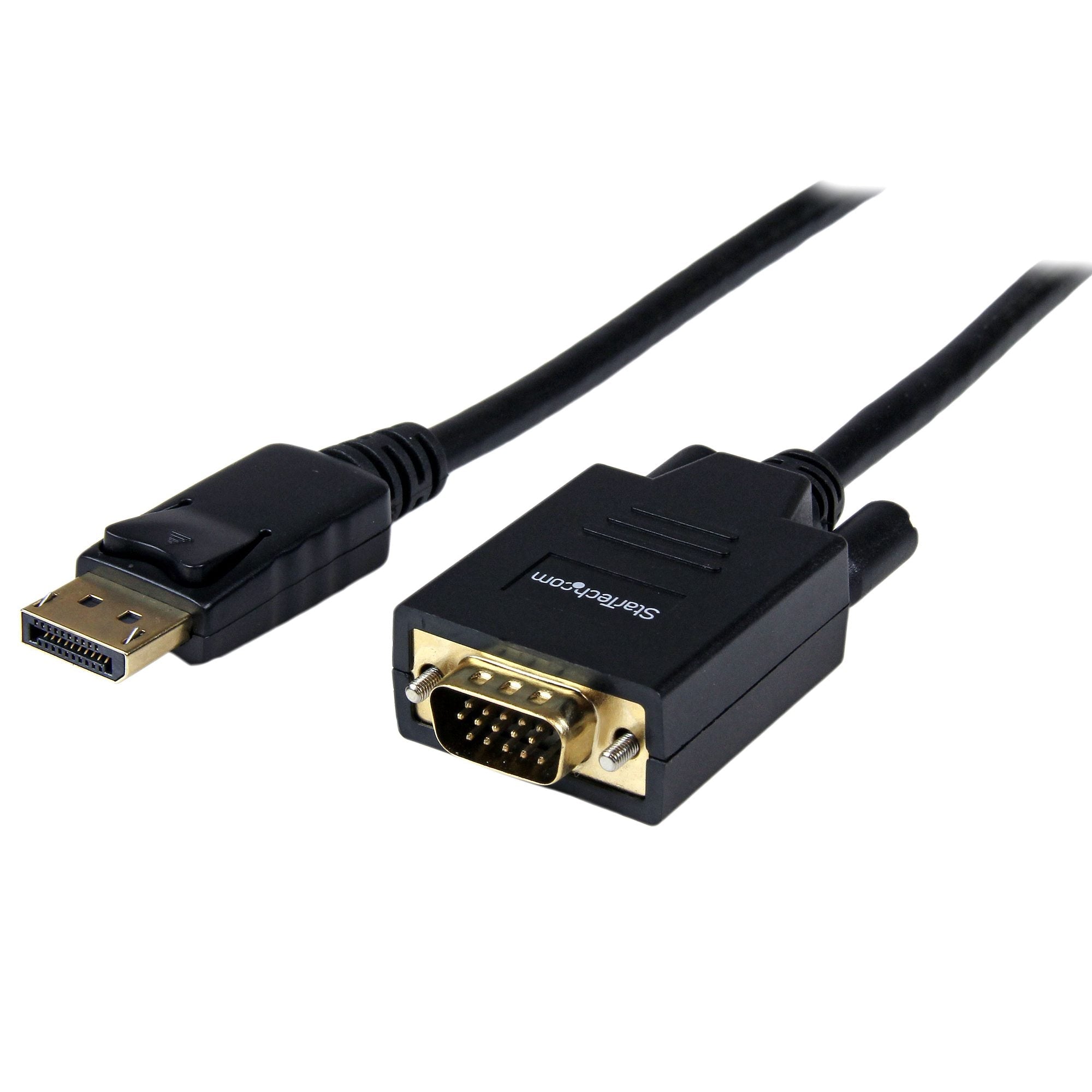 6ft (1.8m) DisplayPort to VGA Cable - Active DisplayPort to VGA Adapter Cable - 1080p Video - DP to VGA Monitor Cable - DP 1.2 to VGA Converter - Latching DP Connector 