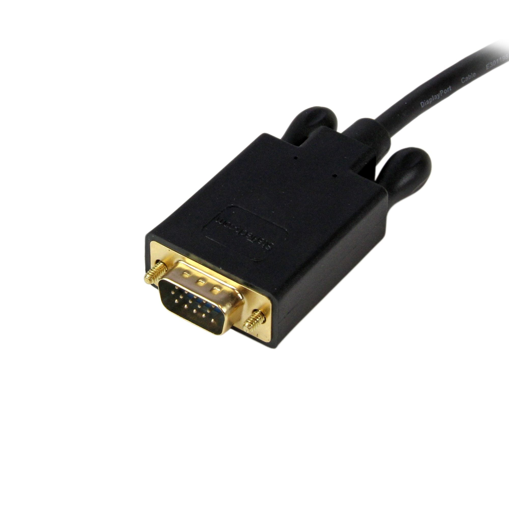 DisplayPort to VGA Cable - Active DisplayPort to VGA Adapter Cable - 1080p Video - DP to VGA Monitor Cable - DP 1.2 to VGA Converter - Latching DP Connector 