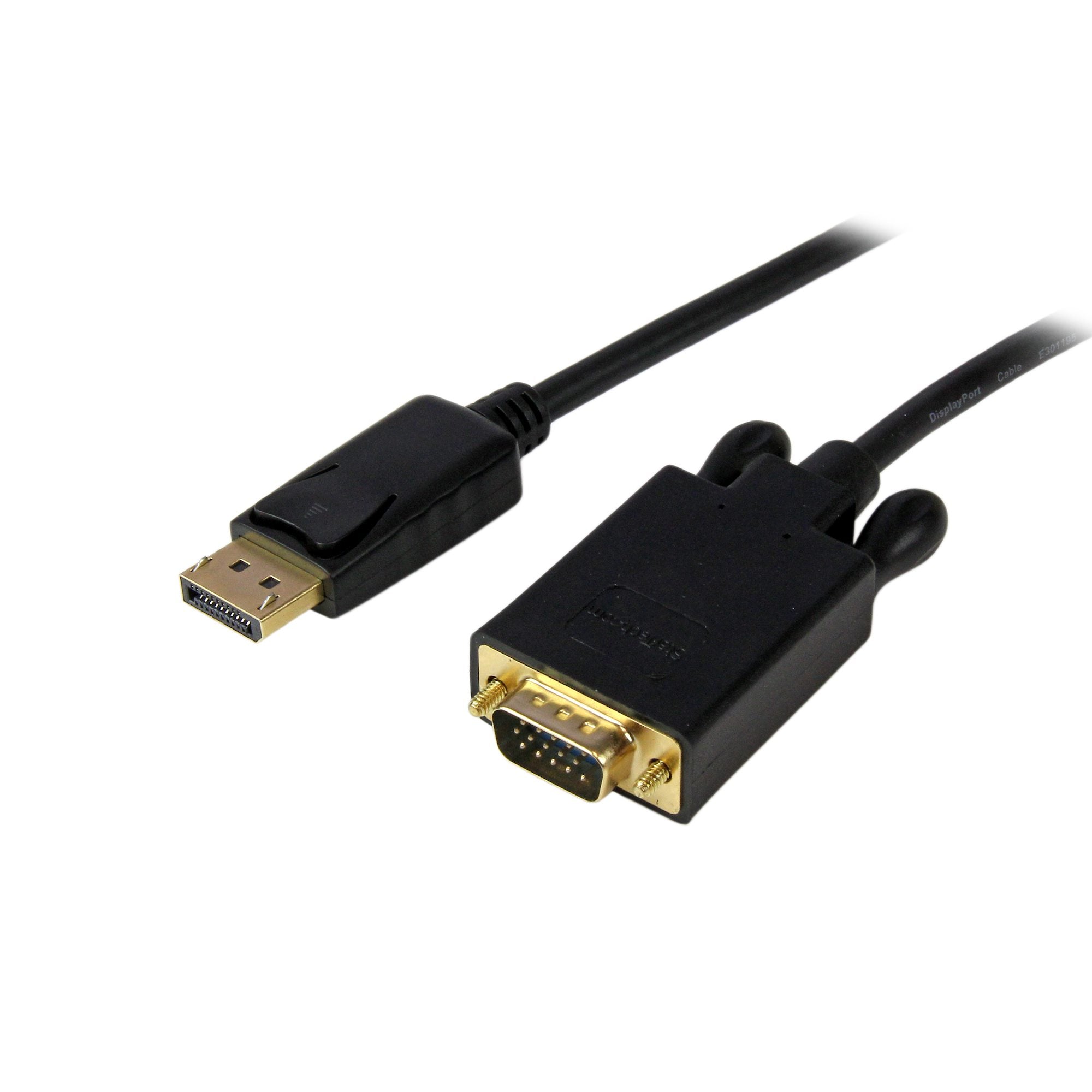 DisplayPort to VGA Cable - Active DisplayPort to VGA Adapter Cable - 1080p Video - DP to VGA Monitor Cable - DP 1.2 to VGA Converter - Latching DP Connector 