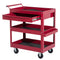 Homcom Tool Cart With 3 Tray 1 Drawer Storage Chest Garage Utility Red