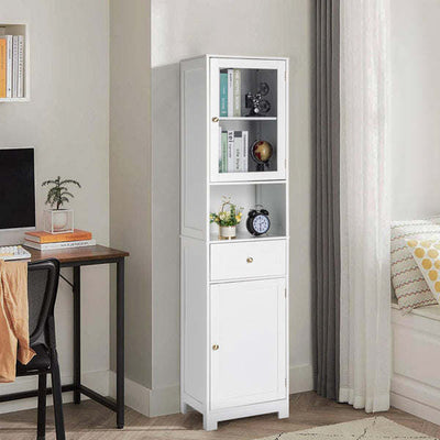 2-Door Bathroom Cabinet â€“ White, 1 Pumping, 1 ShelfÂ 