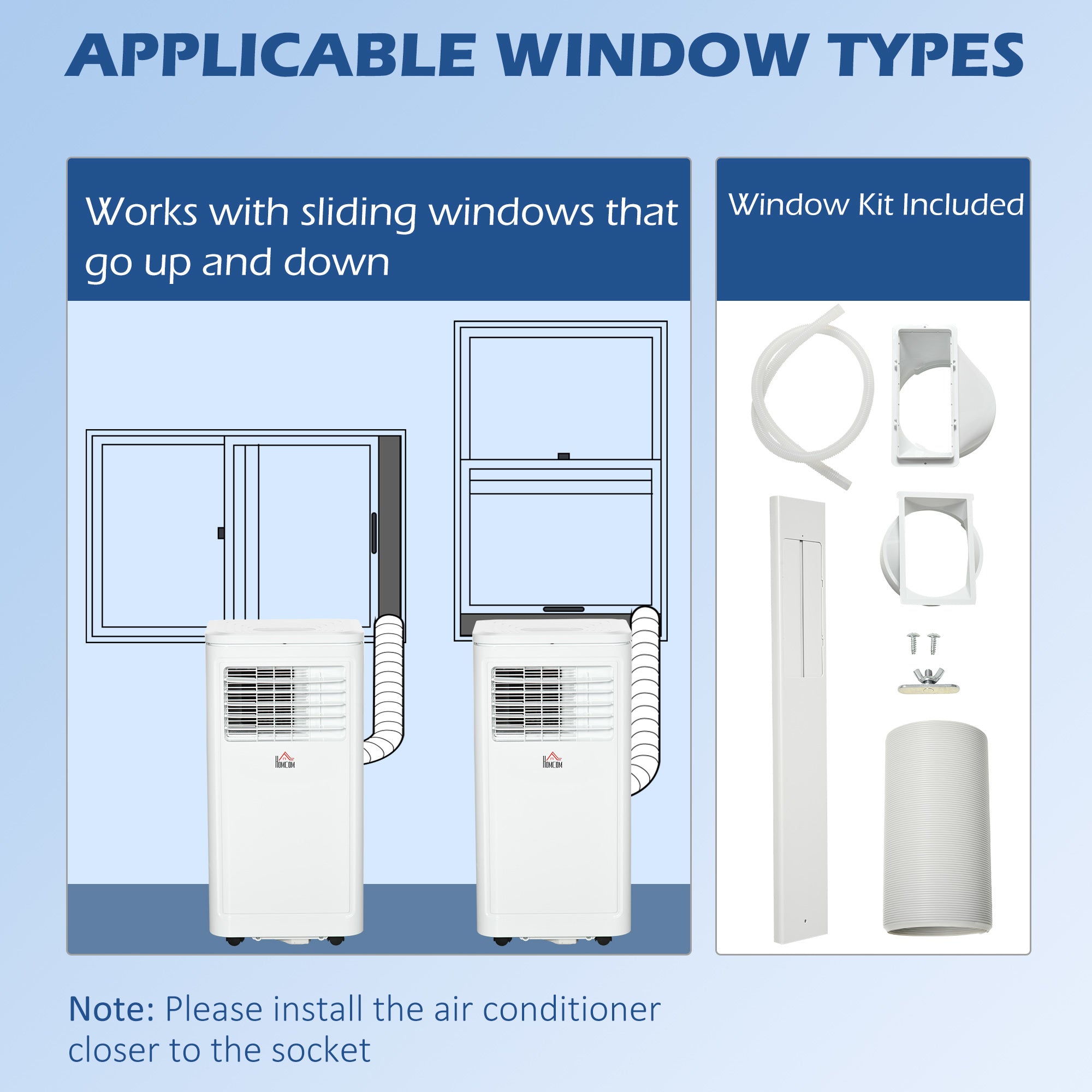 HOMCOM 8,000 BTU Portable Air Conditioner & Evaporative Cooler - White