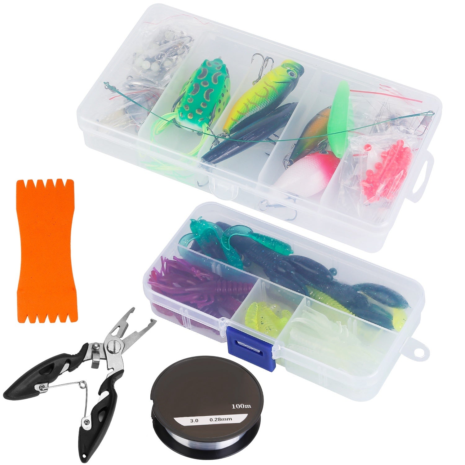 383Pcs Fishing Lures Tackle Box – Bass Fishing Animated Lure Crankbaits