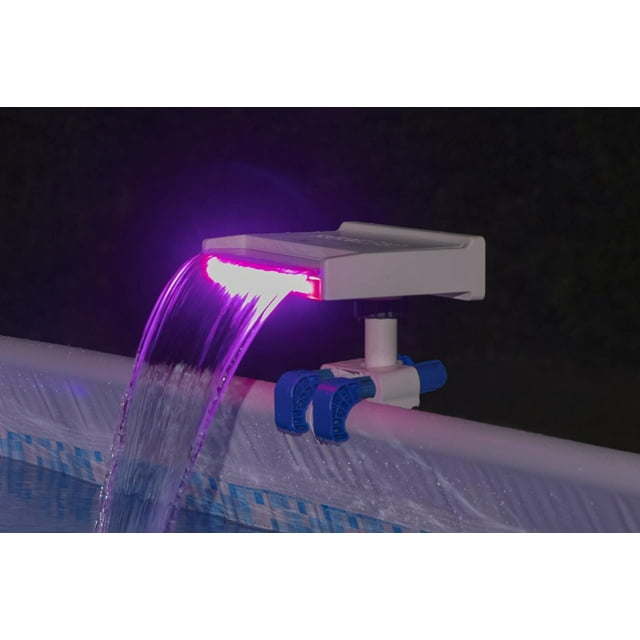 Soothing LED Waterfall - Above Ground Pool Accessory for Relaxing Water Effects