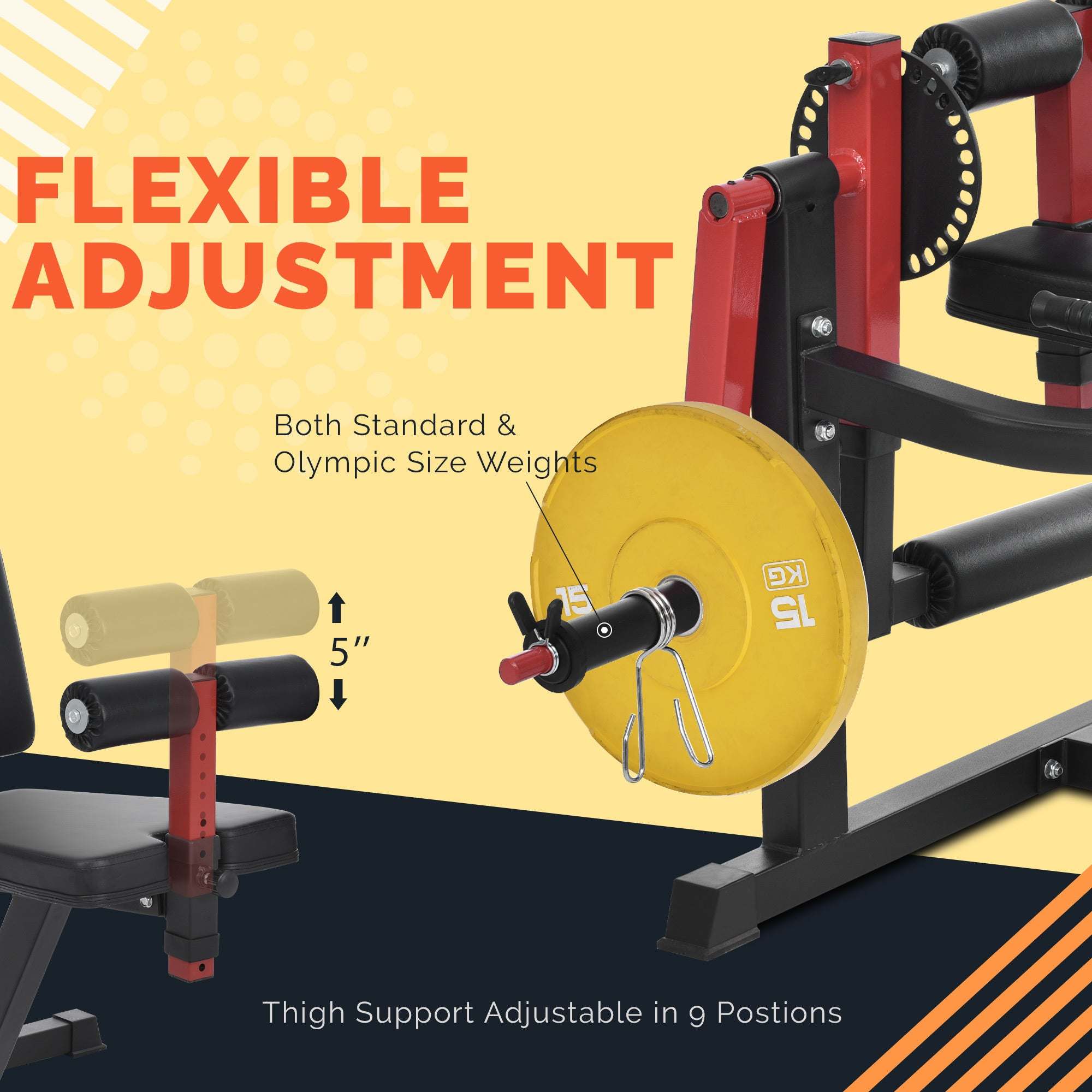 Leg Extension and Curl Machine - Adjustable Seat Backrest, Rotary Leg Extension, and Leg Curl for Home Gym, Hamstring & Quadriceps Workout