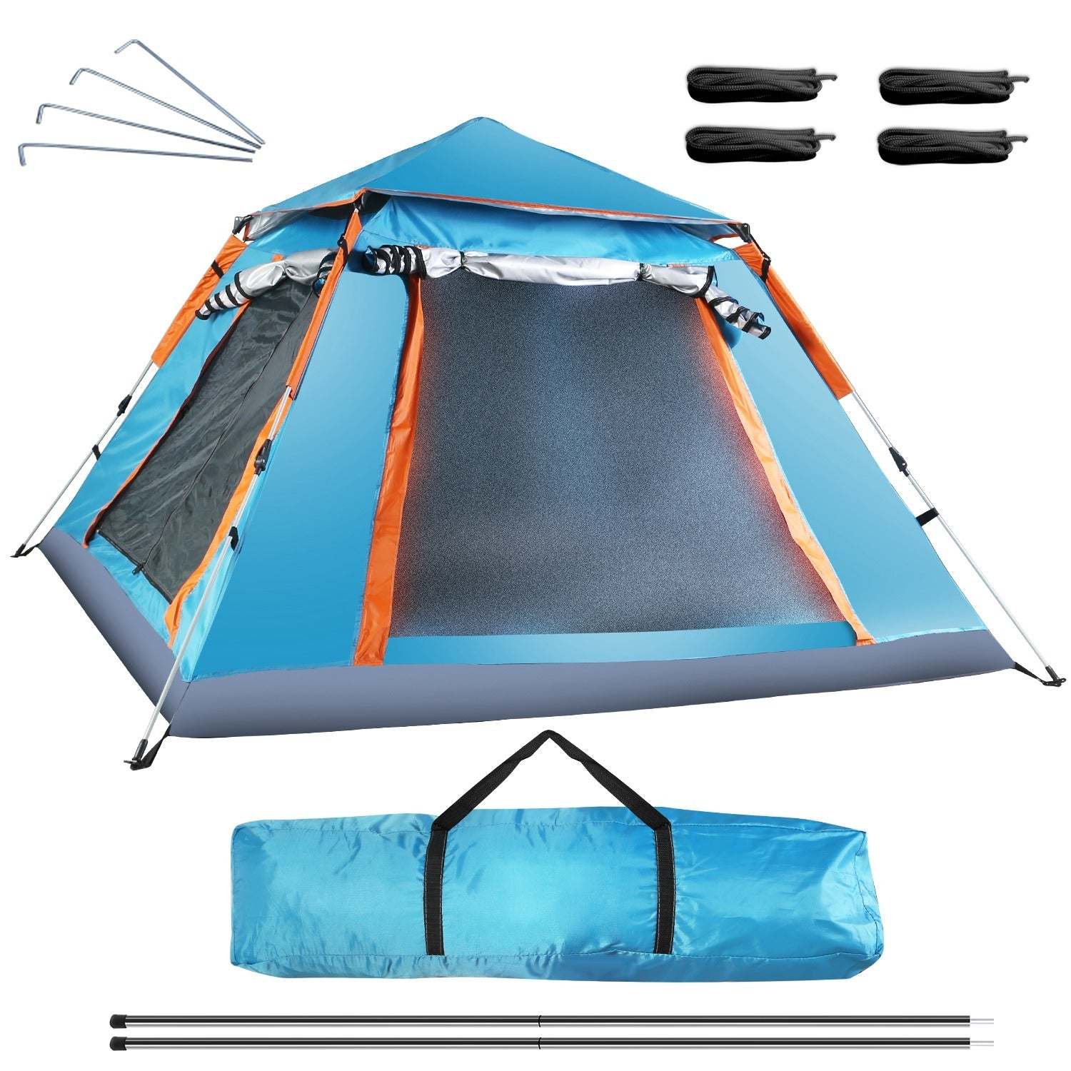 4-5 Person Camping Tent – Outdoor Foldable, Waterproof, with 2 Mosquito Nets