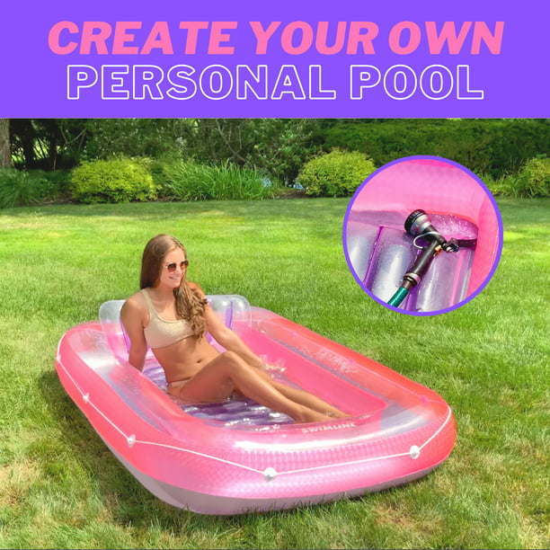 Pool Sun Tan Tub Inflatable Lounger - Comfortable Floating Lounge for Poolside Relaxation