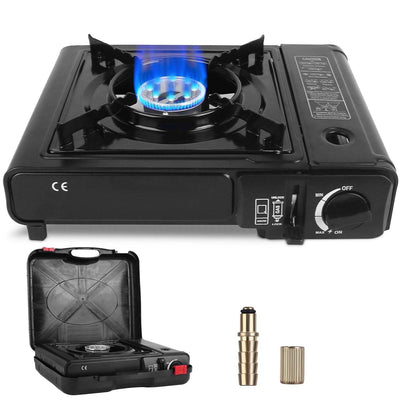 3300W Portable Camping Stove â€“ Butane Canister, Dual Fuel Burner, Piezo Electric Ignition, Single BurnerÂ 