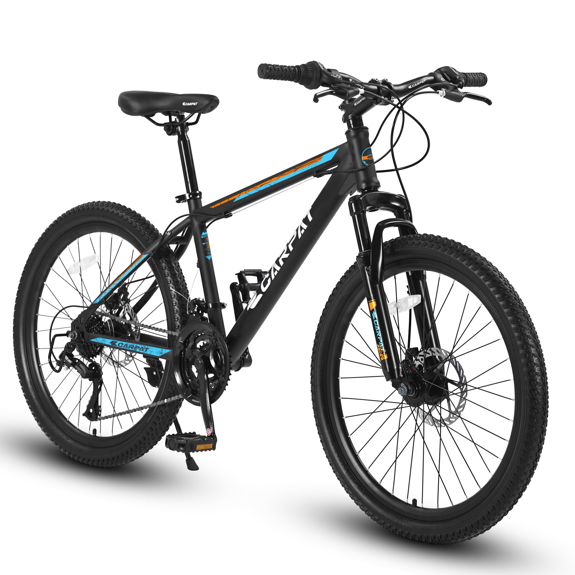 S26102 26-Inch Mountain Bike â€“ Shimano 21 Speeds, Mechanical Disc Brakes, High-Carbon Steel Frame, Suspension MTB Bicycle for Adults & TeenagersÂ 