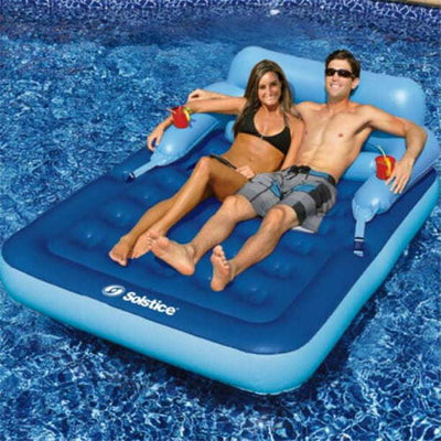 Mattress Pool Float - Inflatable Floating Mattress for Swimming Pool, Beach, and Lake RelaxationÂ 