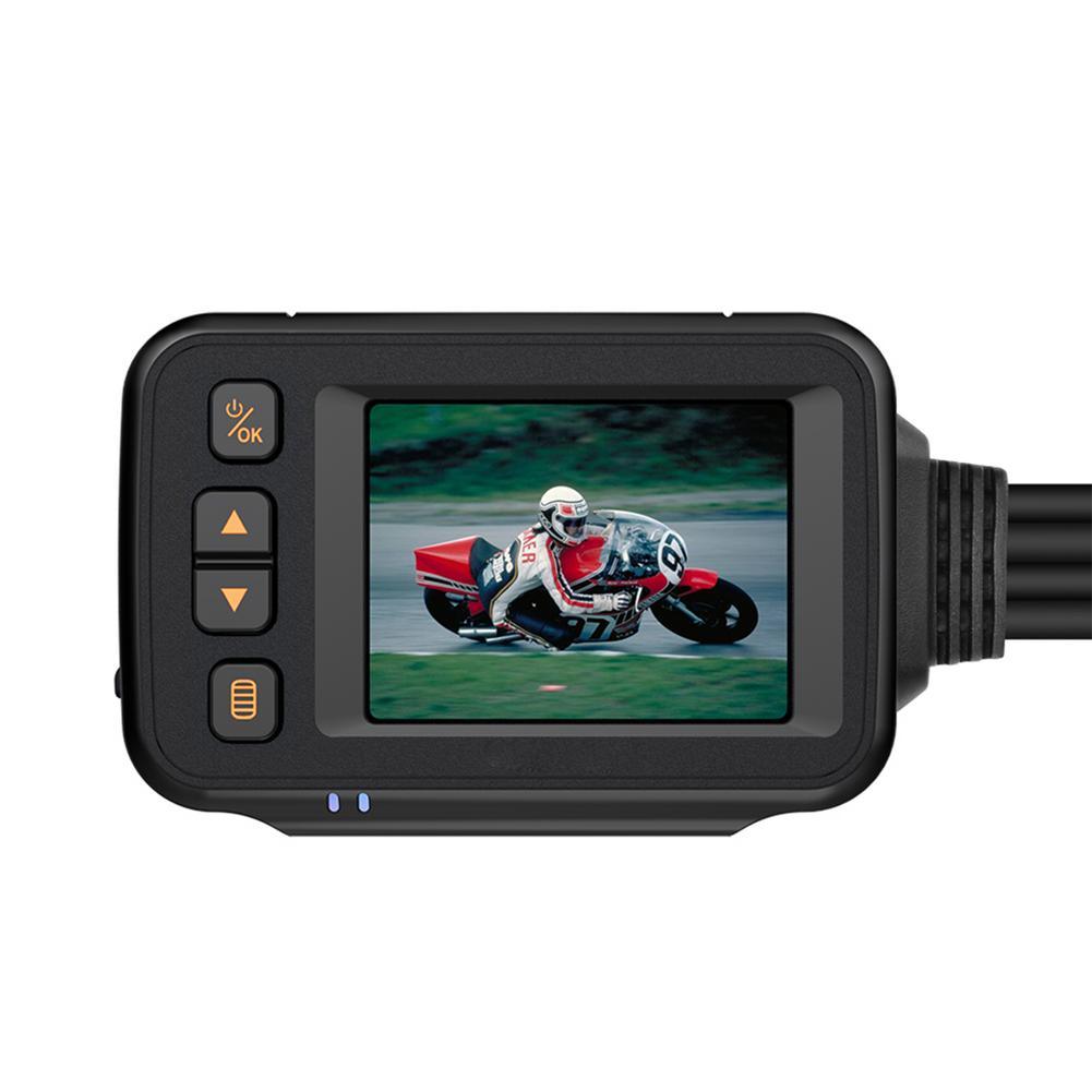 MT30 Motorcycle Dash Cam - 1080P Full HD Front & Rear View Camera, Waterproof Dual-Lens GPS Recorder with 32GB Built-In Storage