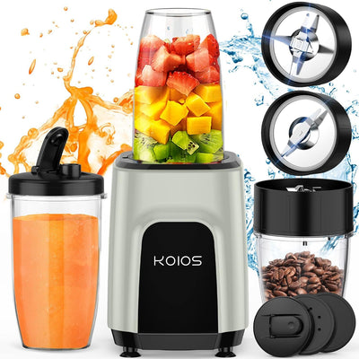 KOIOS 850W Countertop Blender - 11-Piece Set for Shakes, Smoothies, Protein Drinks, Nuts, Spices, Coffee Grinder, and MoreÂ 