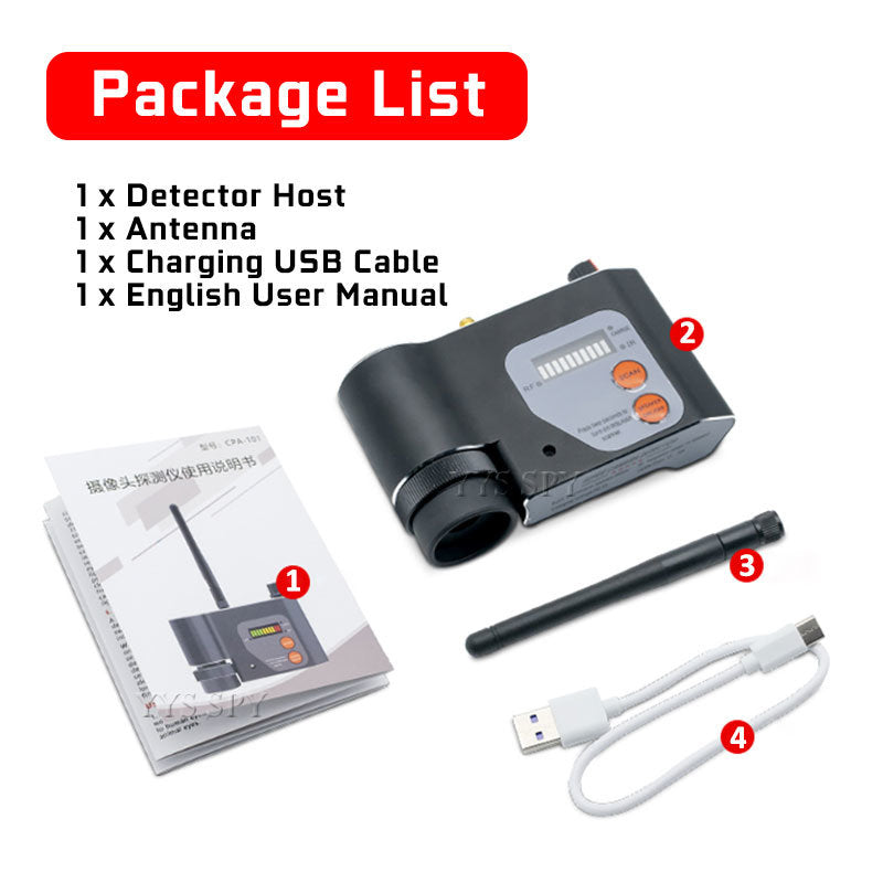 CPA101 Professional Anti-RF Detector â€“ Innovative Infrared Camera, Laser GSM WiFi Signal Detection, Camera Lens Focus ScanningÂ 