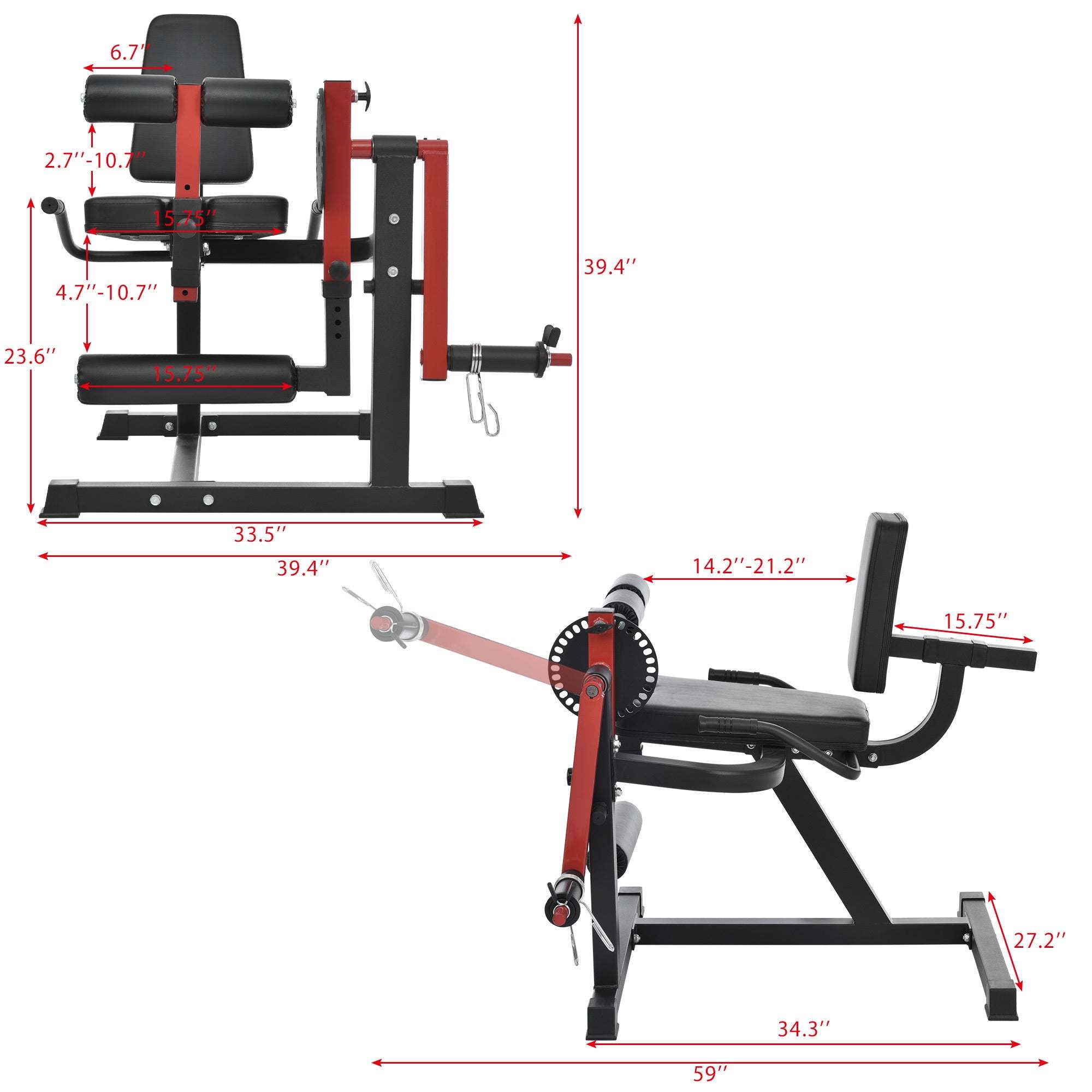 Leg Extension and Curl Machine - Adjustable Seat Backrest, Rotary Leg Extension, and Leg Curl for Home Gym, Hamstring & Quadriceps Workout