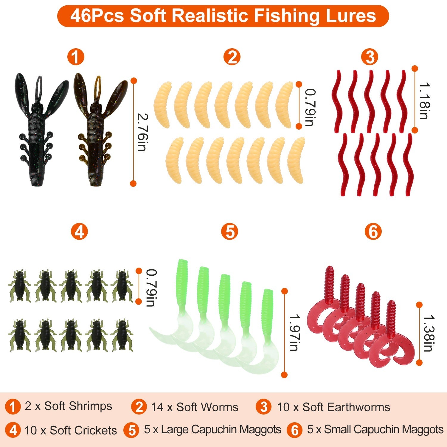 101-Piece Fishing Lures Kit – Soft Plastic Baits, Spoon Fishing Gear, Crankbaits, and Tackle Box