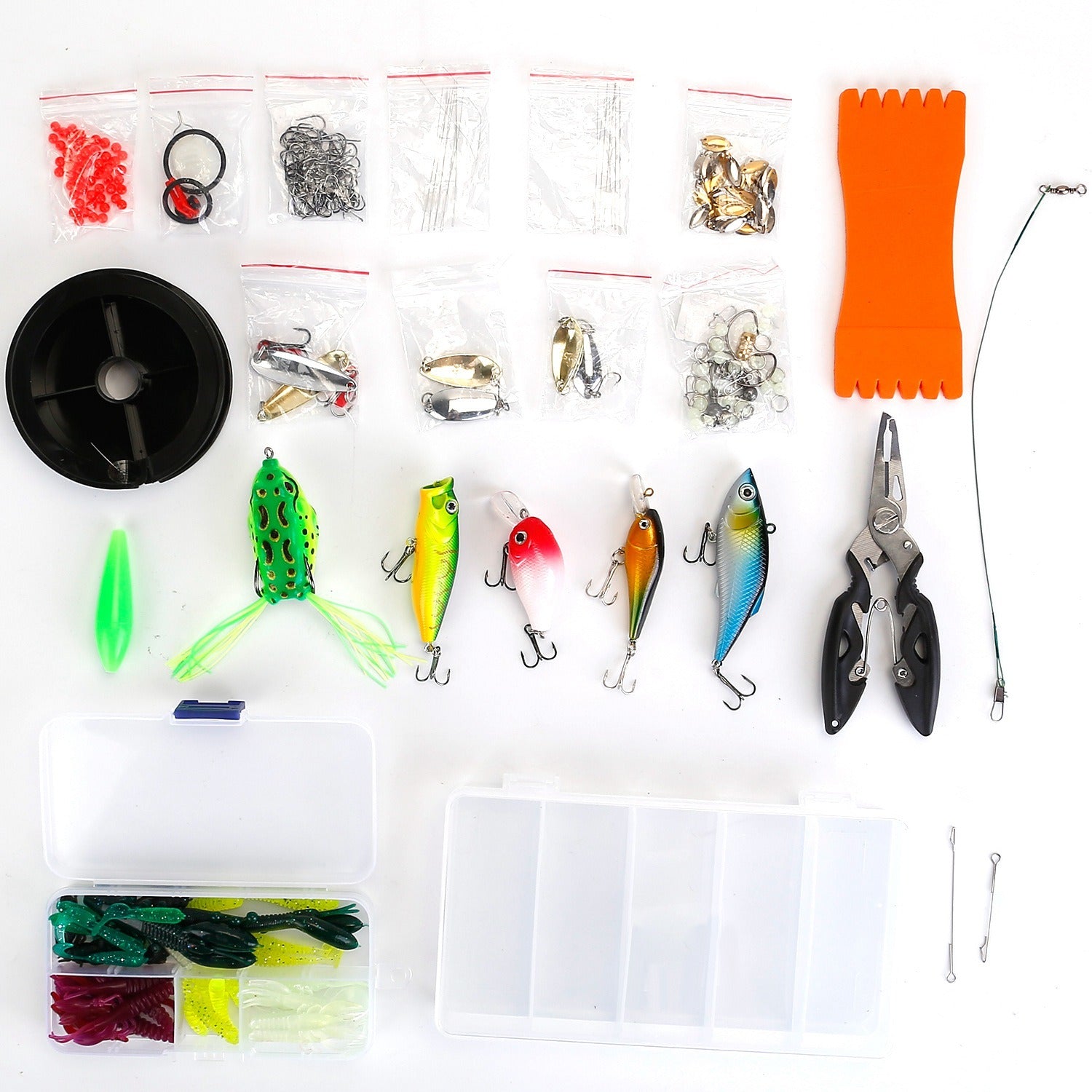 383Pcs Fishing Lures Tackle Box – Bass Fishing Animated Lure Crankbaits