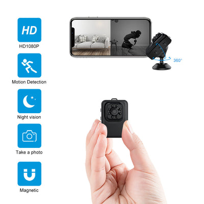 WG107 1080P HD Mini Camera â€“ Smart Home Security Surveillance with Night Vision, Motion Detection, Built-in 32GB, Baby MonitorÂ 