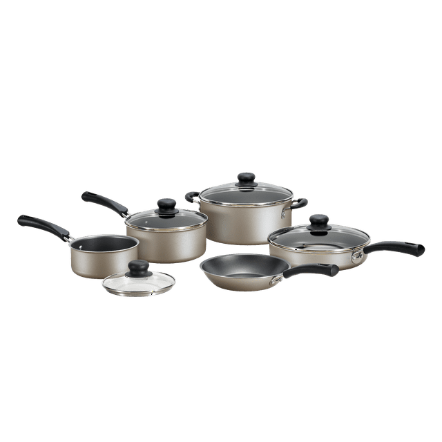 9-Piece Non-Stick Cookware Set – Champagne