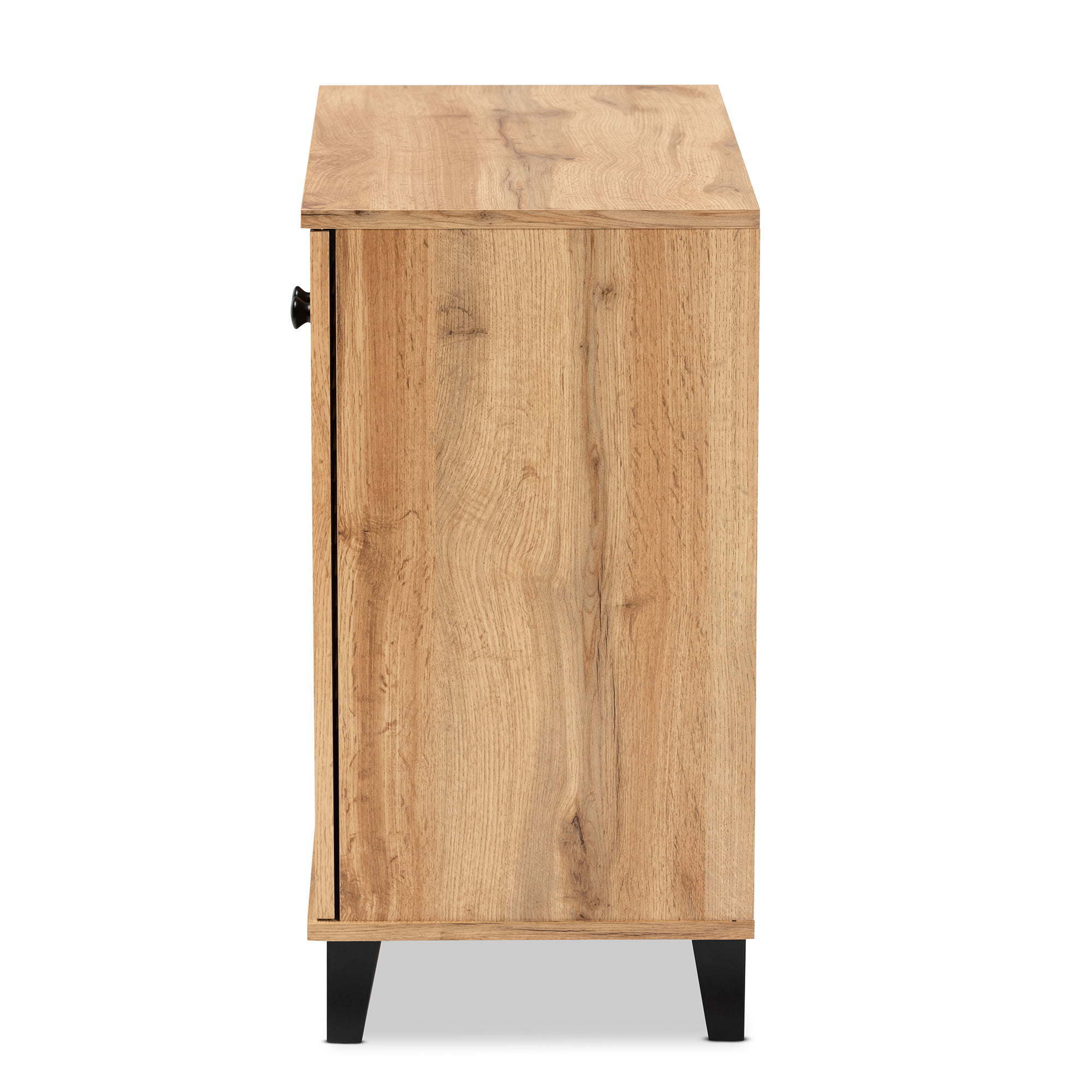 Coolidge Modern and Contemporary Oak Brown Finished Wood – 2-Door Shoe Storage Cabinet