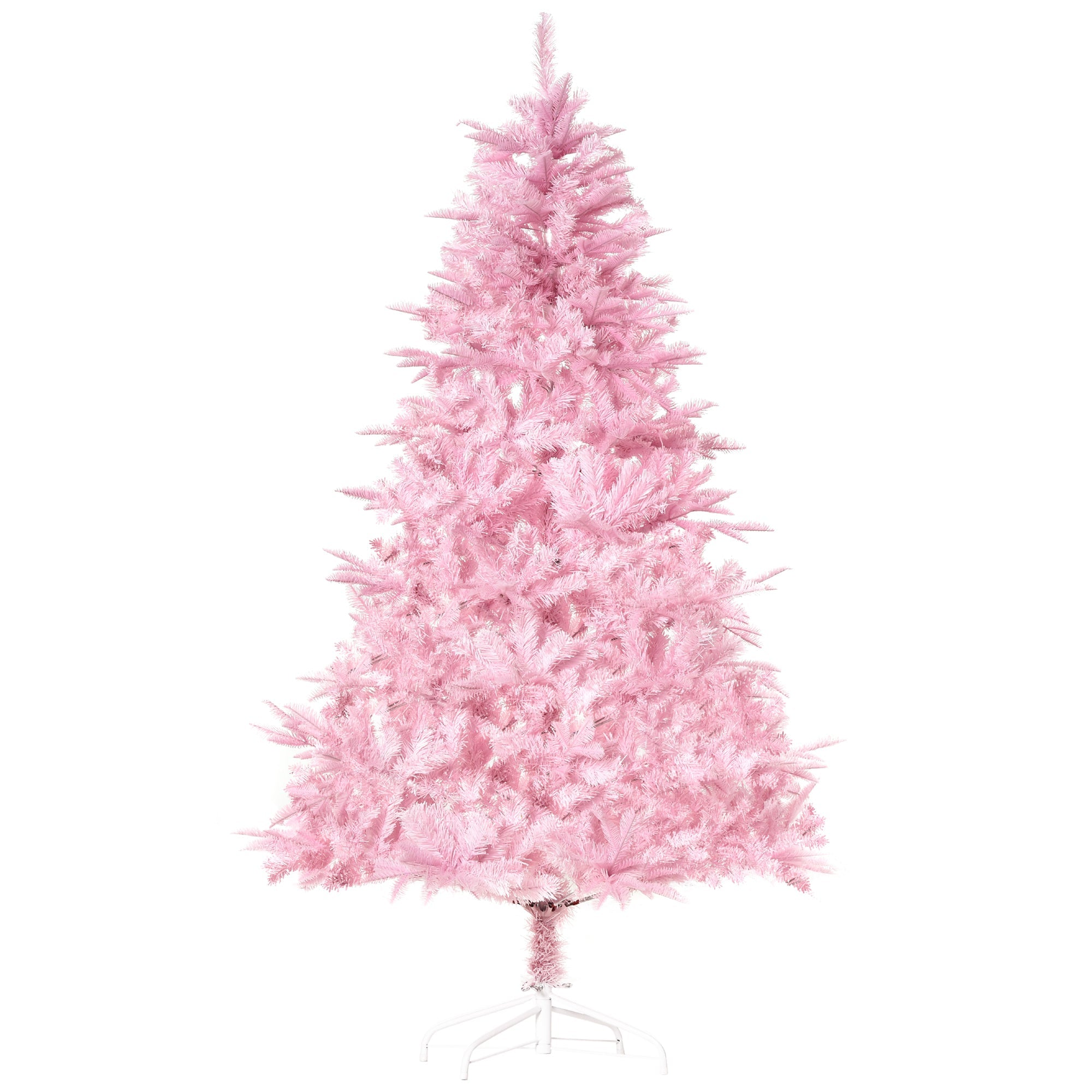 HOMCOM 5FT Pink Artificial Christmas Tree with Easy Automatic Open - Vibrant Holiday Decor for Home & Party 