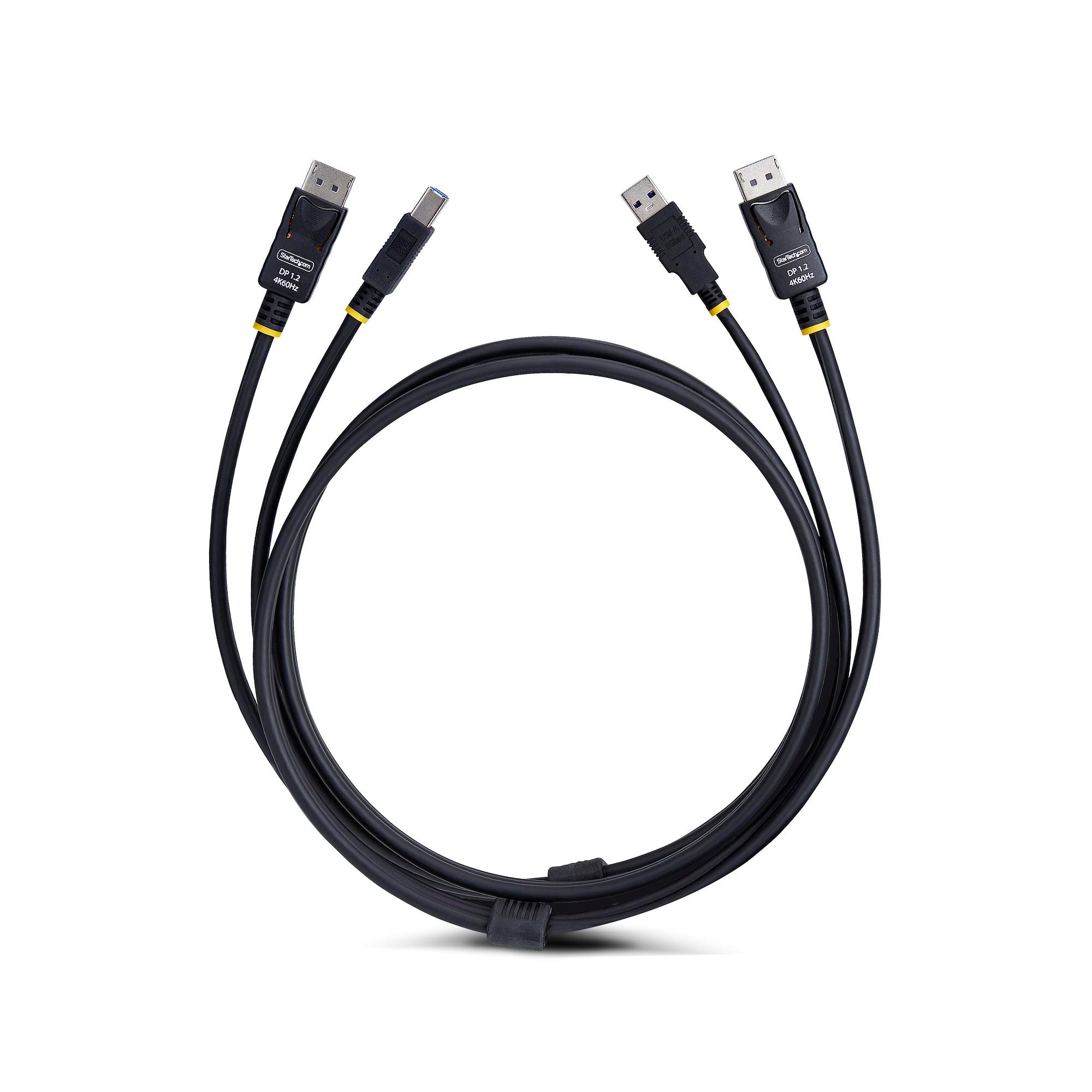 DisplayPort and USB 5Gbps KVM Cable, 4K 60Hz, Universally Compatible DP 1.2/USB 3.0 Combo Cable for KVM Switches 