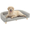 Dog Sofa for Large Dogs with Washable Cover, Anti-slip Foot Pads, Grey