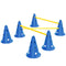 Dog Agility Hurdle Cone Set, Adjustable Obstacle Course Equipment with 6 Cones & 6 Poles, Carry Bag, Blue