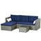 Outsunny Modern 3-Piece Rattan Sofa Set, Wicker Patio Furniture with Coffee Table, Cushions, Pillows for Outdoor
