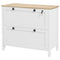 HOMCOM 2 Drawer File Cabinet, Lockable Filing Cabinet with Adjustable Hanging Bar for Letter, A4 and Legal Size, White