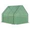 Outsunny Steel Outdoor Raised Garden Bed with Greenhouse,Cover, Roll Up Door, Dual Use, 50