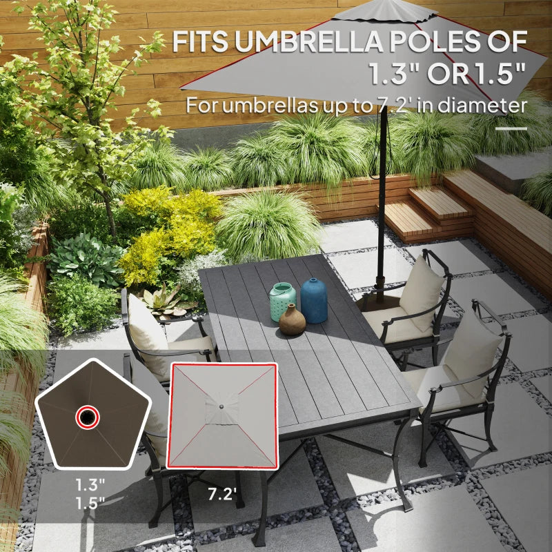 Patio Umbrella Base Holder, Heavy Duty Outdoor Umbrella Stand Base, Poolside, Brown