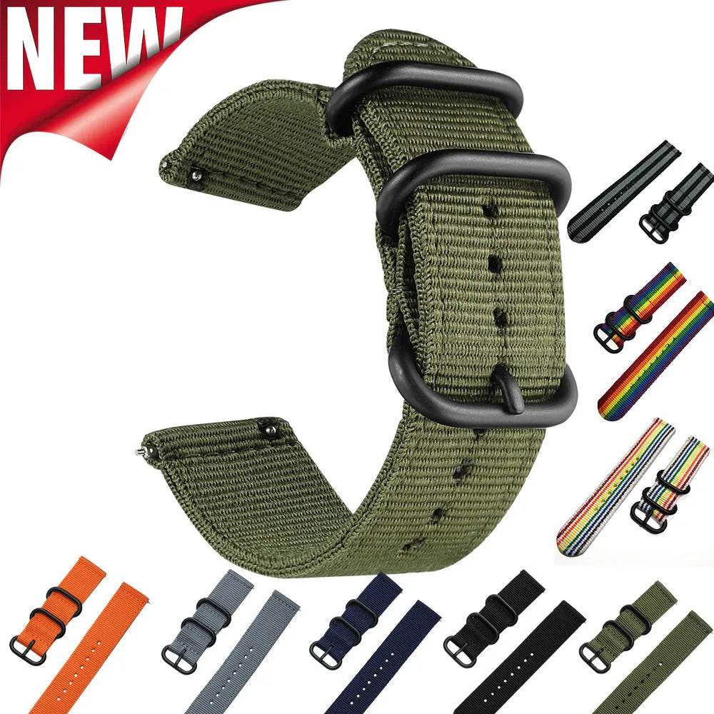 Suitable For Quick Release Watchband Gear S3 S2 Thickened Nylon Canvas Watch Strap 