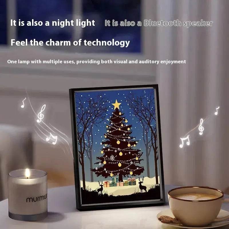 2024 New Luminous Christmas Tree Painting decorations Bluetooth Speaker integrated Gift Ideas 