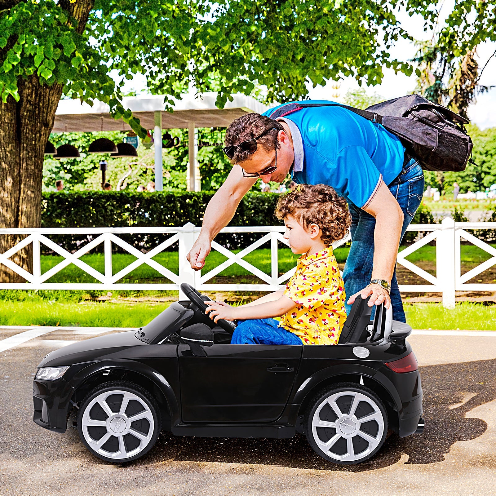 Aosom Licensed Ride-On Car: 6V Electric, Kids, Remote Control, Battery Powered, Black 