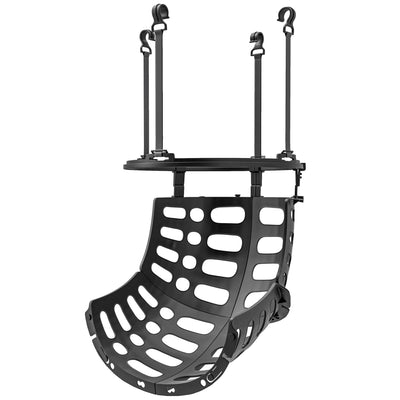 Soozier Basketball Hoop Ball Returner, Height Adjustable Basketball Rebounder with 360° Rotatable Return Chute, Black 