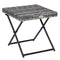 Outsunny Folding Rattan Coffee Table Patio Outdoor Wicker Side Table for Balcony Porch Poolside 15.75