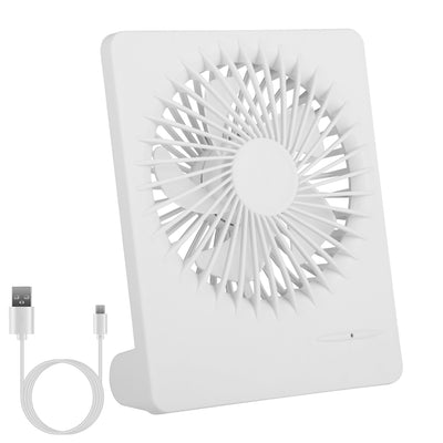 Portable Desk Fan USB Rechargeable Table Cooling Fan Quiet 5 Blades Desktop Fan with 3 Speeds Ajustment for Bedroom Office 