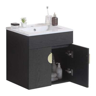 20''Bathroom Vanity black Excluding sink Without ceramic basin 