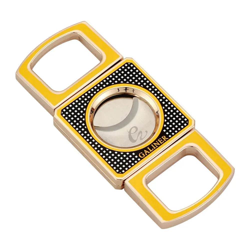 GALINER Stainless Steel Double Blade Cigar Cutter 