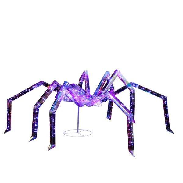 3FT Halloween Decorations Light Up Spider, Outdoor Halloween Decor Lighted Iridescent Spider 
