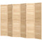 HOMCOM 5.6 Ft. Tall 6-Panel Room Divider, Pegboard Panel Freestanding Folding Privacy Screen Panels, Partition Wall Divider for Indoor Bedroom Office, Natural